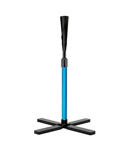 TARUMG Portable Batting Tee for Baseball/Softball, Height Adjustment from 25-47 inches, Heavy Duty Baseball Tee with Detachable Rubber Top, Easy Assembly Hitting Tee for Kids/Youth/Adults - style: Basic&Blue 25“-37”
