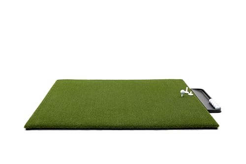 Dura-Pro Premium Turf Indoor/Outdoor Golf Mat. Bonus Tray + 3 Tees - style: Perfect Reaction 4'x5'-41mm Thickness