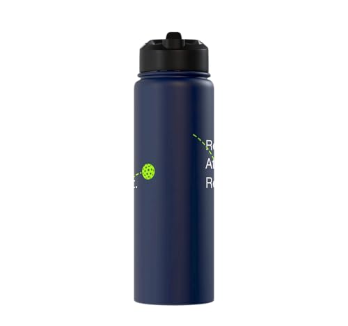 Reset Attack Repeat Competitive Pickleball Accessories Stainless Steel Insulated Water Bottle - color: Navy Blue