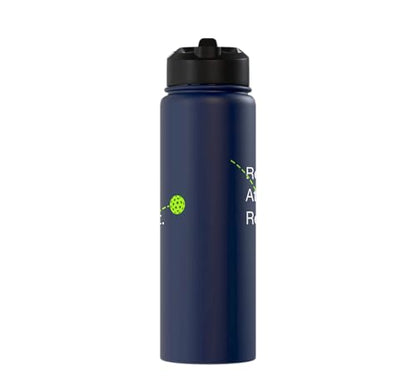 Reset Attack Repeat Competitive Pickleball Accessories Stainless Steel Insulated Water Bottle - color: Navy Blue