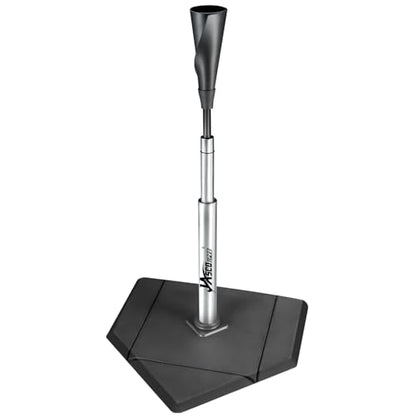 JASCOPRO Batting Tee For Baseball And Softball With Traditional Home Plate Base,Alumium Stem,Handroll Rubber Top,Height Adjustable 24 to 46 inche For kids and Adults,Portable Baseball Tee Softball Tee