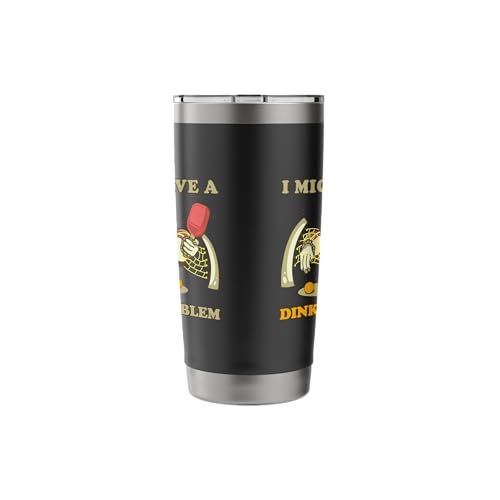 Pickleball Padel Racket Balls Dinking Problem Pickleball Stainless Steel Insulated Tumbler - color: Black