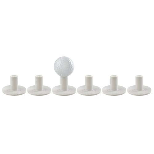TH Golf Premium Rubber Golf Tees – Pack of 6 – Durable, Long-Lasting Tees in Multiple Sizes & Colours for Drivers, Woods & Irons - style: 35mm White