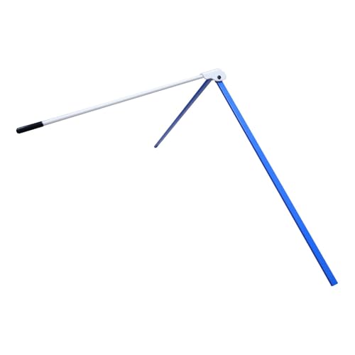 Football Kicking Tee Metal Stand Adjustable Holder Foldable Placekicker Support Portable Practice Tool Suitable for Player Team Training, Blue White