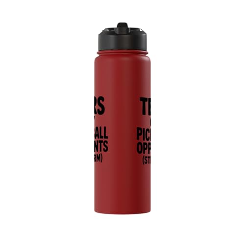 Tears of My Pickleball Opponents Fun Competitive Pickleball Stainless Steel Insulated Water Bottle - color: Red