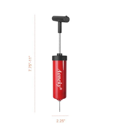 Aoneky Mini Hand Pump for Sports Balls - Portable Air Pump with Needle Storage, Compact Design for Basketball, Soccer, Football, Volleyball | Needle Included