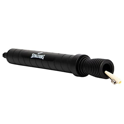 Spalding Sports Ball Pump Kit | Ideal for Basketball, Volleyball, Football, Soccer Ball & Rugby Ball | Complete Hand Pump Kit with Needles - color: Dual Action - 12" - Black