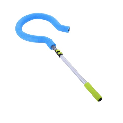 Volleyball Spike Trainer, Adjustable Length 41.3 to 72.8 Inches with Question Hook, Premium Aluminum Alloy PVC Construction for Serving Spiking Training