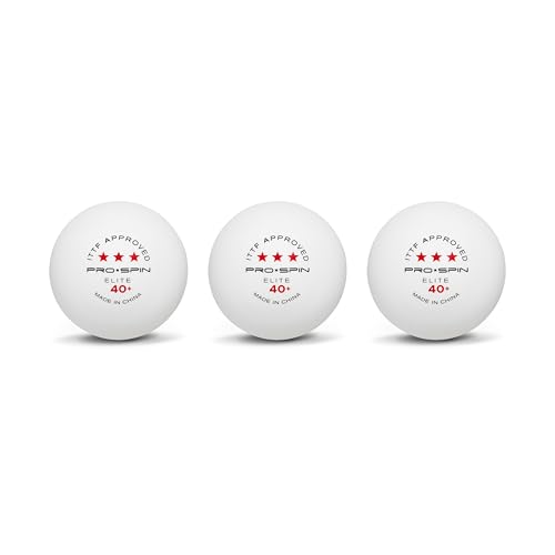 PRO-SPIN Ping Pong Balls – 3-Star ITTF-Approved Premium Table Tennis Balls | High-Performance 40+ ABS Professional Quality for Indoor & Outdoor Play (Pack of 3)