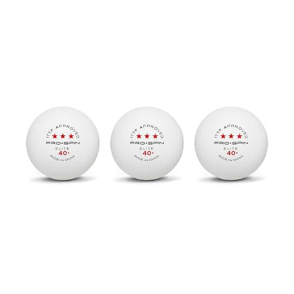 PRO-SPIN Ping Pong Balls – 3-Star ITTF-Approved Premium Table Tennis Balls | High-Performance 40+ ABS Professional Quality for Indoor & Outdoor Play (Pack of 3)