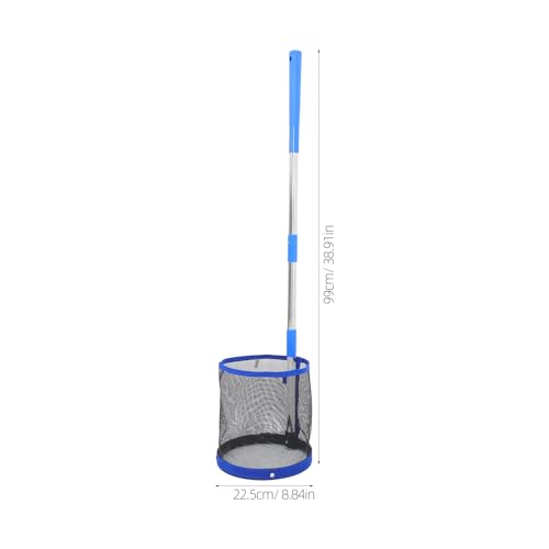 SUPVOX Ping Pong Picker Upper - Professional Table Tennis Retriever with 140-Capacity Tube - Lightweight Aluminum Collector for Training & Robot Practice (Blue)