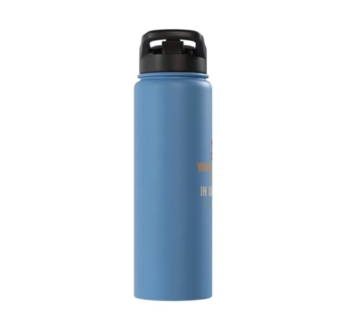 Whose Serve What's the Score Funny Pickleball Questions Stainless Steel Insulated Water Bottle - color: Light Blue