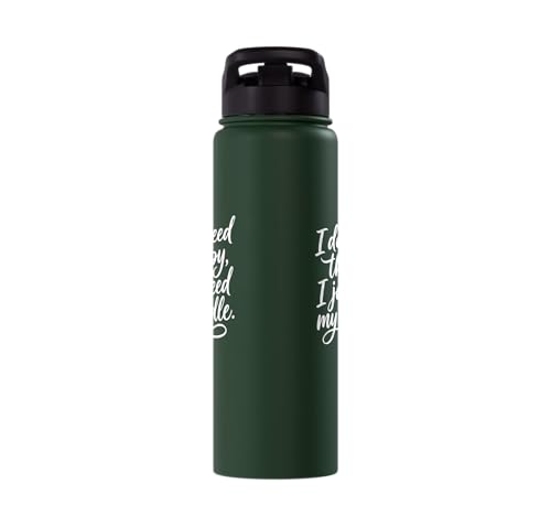 I don't need therapy, I just need my paddle. Pickleball game Stainless Steel Insulated Water Bottle - color: Dark Green