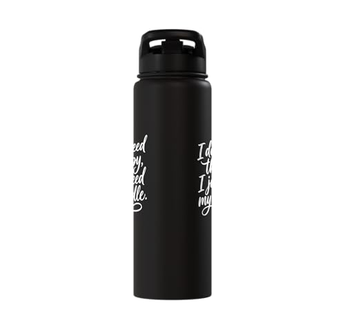 I don't need therapy, I just need my paddle. Pickleball game Stainless Steel Insulated Water Bottle - color: Black