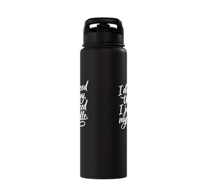 I don't need therapy, I just need my paddle. Pickleball game Stainless Steel Insulated Water Bottle - color: Black