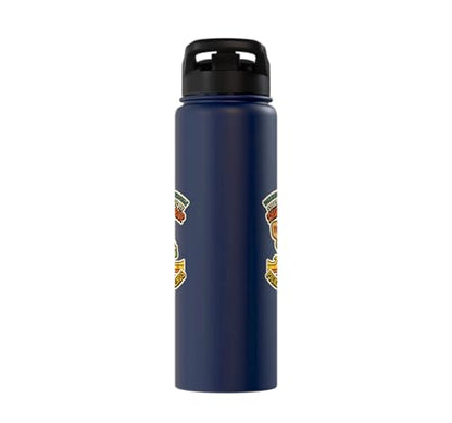 Third-Shot Drop Ironic Pickleball Hobby Player Stainless Steel Insulated Water Bottle - color: Navy Blue