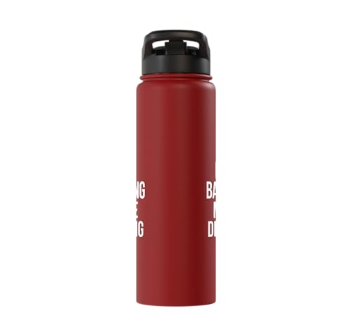 Less Banging More Dinking Pickleball Player Strategy Stainless Steel Insulated Water Bottle - color: Red