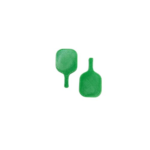 Miniature Pickleball Paddle 2-Pack – Plastic & Wood Options | Pickleball Cake Toppers, Decorations, Dollhouse Miniatures & Desktop Mini Game | Gift for Fans & Players (Green) - color: Green