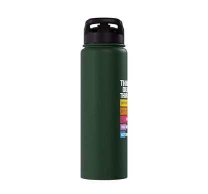 Things I Said During The Third Shot Drop Chart Stainless Steel Insulated Water Bottle - color: Dark Green