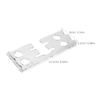 Table Tennis Bat Display Stand - Wall Mounted Acrylic Paddle Holder for 2 Rackets and 4 Balls - Display Stand Organizer for Game Room