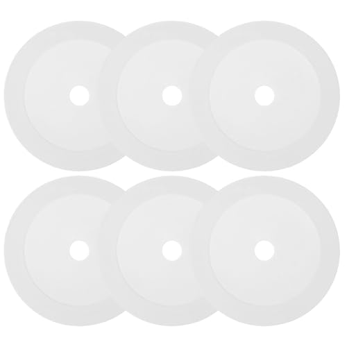 PATIKIL 6Pcs Flat Cones, 6 Inch Spot Markers Small Flat Soccer Training Cone for Football Basketball Agility Practice Sports Training Equipment - color: White