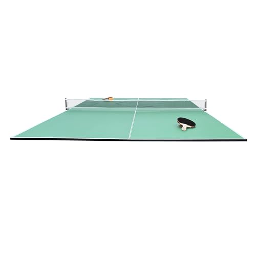 RACK Virgo Table Tennis Conversion Top for Billiard/Pool Table 4 Piece– Indoor Ping Pong Tabletop - color: Green