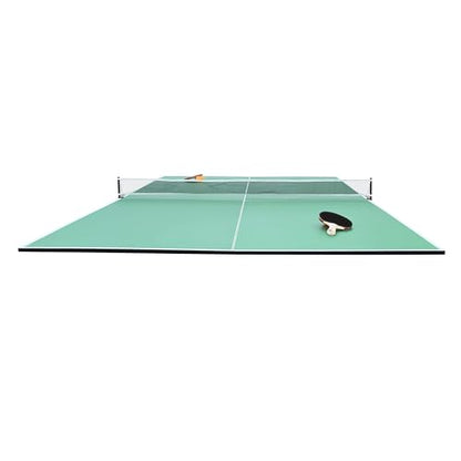 RACK Virgo Table Tennis Conversion Top for Billiard/Pool Table 4 Piece– Indoor Ping Pong Tabletop - color: Green