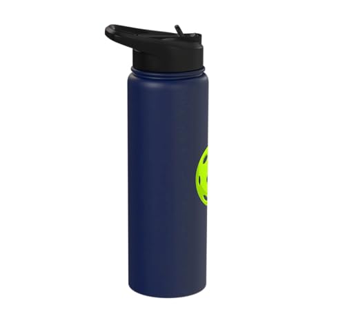 Pickleball: Dinking Buddy Stainless Steel Insulated Water Bottle - color: Navy Blue