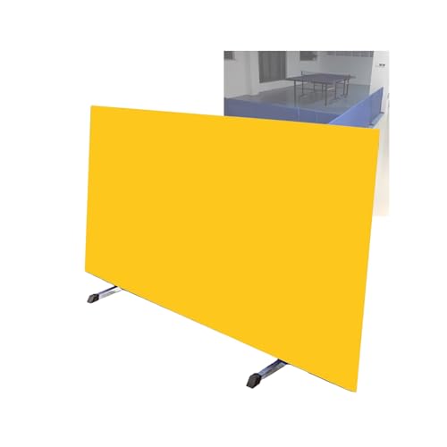 Table Tennis Surround Temporary Wall, Removable Training Fence. Lightweight Portable Court Surround Baffle Block for Stadiums Schools,Ping Pong,for Quicker and Easier Pick Up，（Yellow，140x75c - color: Yellow, size: 140x75cm/10pieces