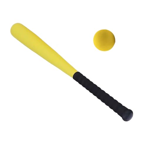 Kids Foam Baseball Bat and Ball Set Kids Baseball Set 21" Bat for Training Indoor Outdoor Game Playing Exercise, Yellow
