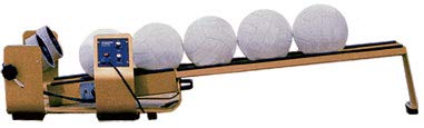 Volleyball Tutor - Gold Battery Model Volleyball Machine. Portable. Automatically Feeds Balls. Speeds up to 60 MPH. Trajectories from Set to Serve. Rechargeable Battery. Made in USA.