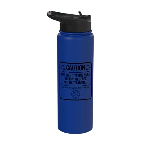 Approach with caution during open play. Pickleball funny pro Stainless Steel Insulated Water Bottle
