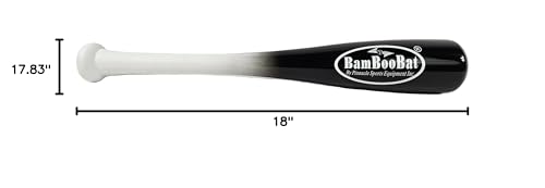 BamBooBat by PINNACLE SPORTS EQUIPMENT INC. Adult Baseball and Softball Wood One Hand Training Bat- 18 Inch or 21 Inch