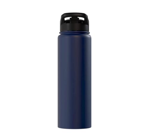 Pickleball: Dinking Buddy Stainless Steel Insulated Water Bottle - color: Navy Blue