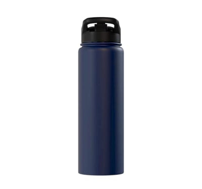 Pickleball: Dinking Buddy Stainless Steel Insulated Water Bottle - color: Navy Blue
