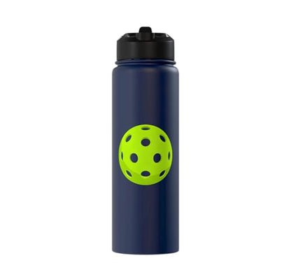 Pickleball: Dinking Buddy Stainless Steel Insulated Water Bottle - color: Navy Blue
