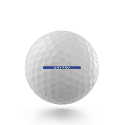 Snyder USA Pro Golf Balls - 5-Piece Construction Practice Golf Balls, Urethane Cover, 322 Dimples, 90 Compression, Training Golf Balls 12 Pack - color: White w/ Blue