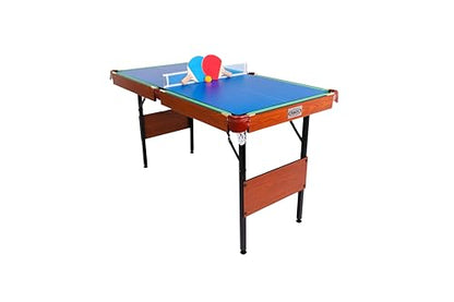 RACK Crux 55-inch Folding Billiard/Pool Table – Portable, Space-Saving Foldable Design - style: Green 3-in-1 Multi Game