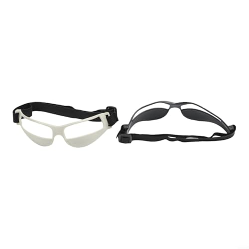 8PCS Basketball Dribbling Training Glasses, Adjustable Elastic Band Plastic Frame Sports Training Eyewear for Teens