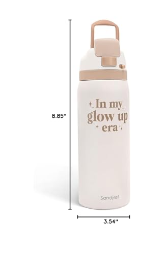 Inspiration Insulated Stainless Steel Water Bottle with Straw for Sports and Travel, In My Glow Up Era, 32oz Gifts for Women Girls Friends Teens Birthday Christmas - color: Inspiration