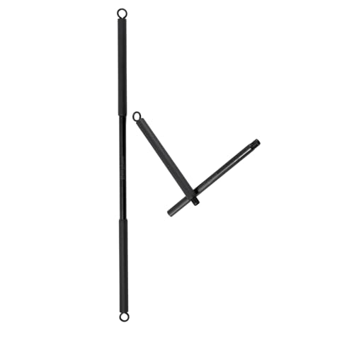 Swing Trainer for Golf/Baseball/Tennis Improvement, Resistance Cord (25&80lbs) with Weighted Workout Bar, Rotational Movements Exercise in Core Training
