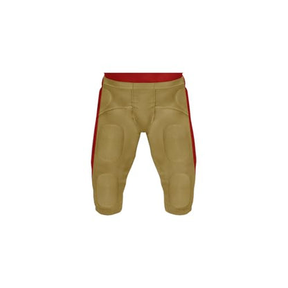Youth Football Practice Jersey, Custom Blank Kids Practice Football Uniform Sportswear for Boys Training Games - color: Red Gold White