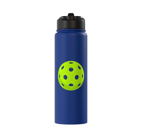 Pickleball: Dinking Buddy Stainless Steel Insulated Water Bottle - color: Royal Blue