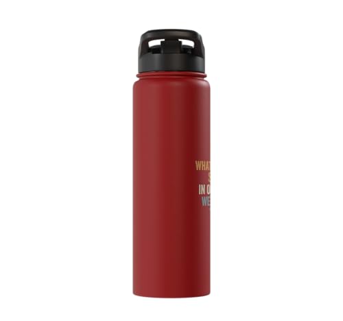 Whose Serve What's the Score Funny Pickleball Questions Stainless Steel Insulated Water Bottle - color: Red