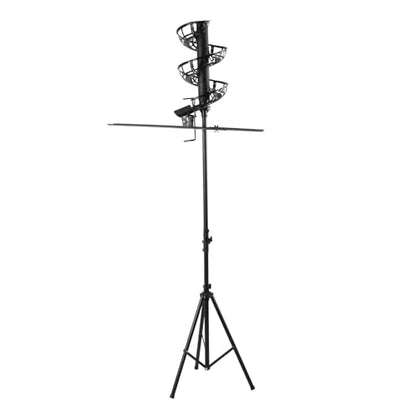 Single-Person Swing Practice Trainer with Extra Track Hold 33 Balls Fixed Frequency Tennis Ball Non-Electric Height Adjustable for Beginners and Children