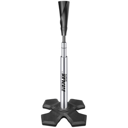 Pro Hitting Tee - Premium Batting Tee for Baseball/Softball with Weighted Base,Flexible Rubber Top, Aluminum Baseball Tee, Easy Adjust Height 24"-46" Softball Tee For All Age & Skill Level Players