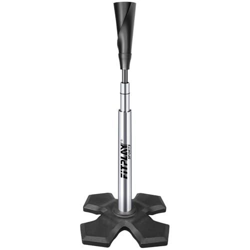 Pro Hitting Tee - Premium Batting Tee for Baseball/Softball with Weighted Base,Flexible Rubber Top, Aluminum Baseball Tee, Easy Adjust Height 24"-46" Softball Tee For All Age & Skill Level Players