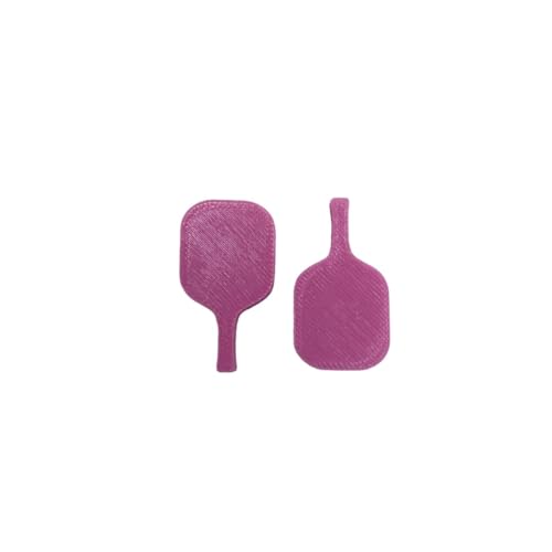 Miniature Pickleball Paddle 2-Pack – Plastic & Wood Options | Pickleball Cake Toppers, Decorations, Dollhouse Miniatures & Desktop Mini Game | Gift for Fans & Players (Deep Pink) - color: Deep Pink