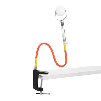 Table Tennis Rebound Trainer with Suction Base- Fixed Ball Clip with Rotation Display for Solo Practice,Forehand & Backhand Stroke Training Tool