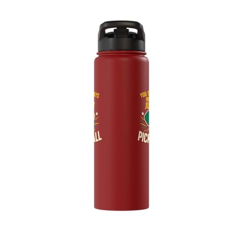 Funny Pickleball Paddle You Don't Always Need A Plan Just Stainless Steel Insulated Water Bottle - color: Red